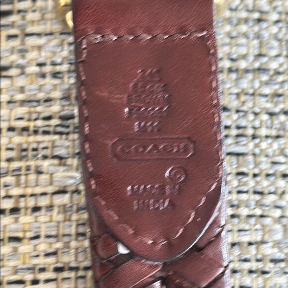 Coach woven leather belt - Picture 3 of 6